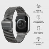 Burga Apple Watch 38/40/41/42mm Rem Mesh Elegance Sølv