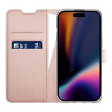 X2O iPhone 13/14/15 Etui Classic Wallet Roseguld