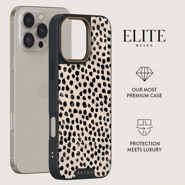 Burga iPhone 15 Cover Elite Dark MagSafe Almond Latte