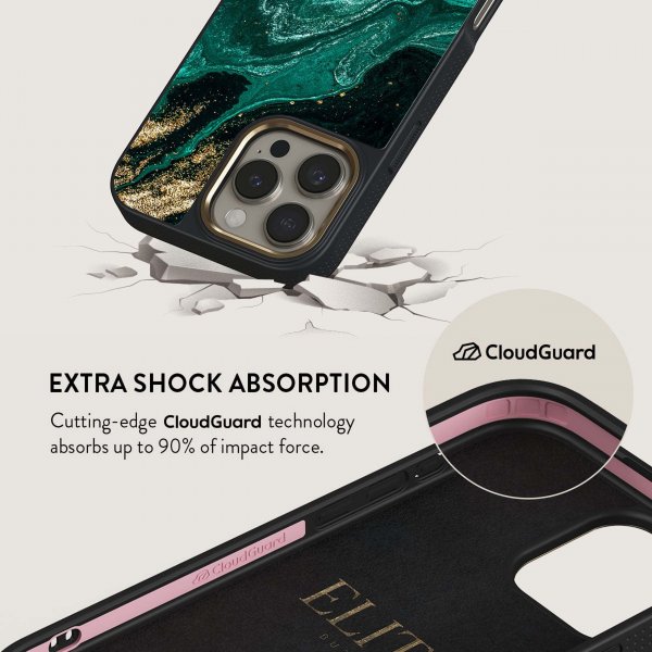 Burga iPhone 15 Pro Max Cover Elite Dark MagSafe Emerald Pool