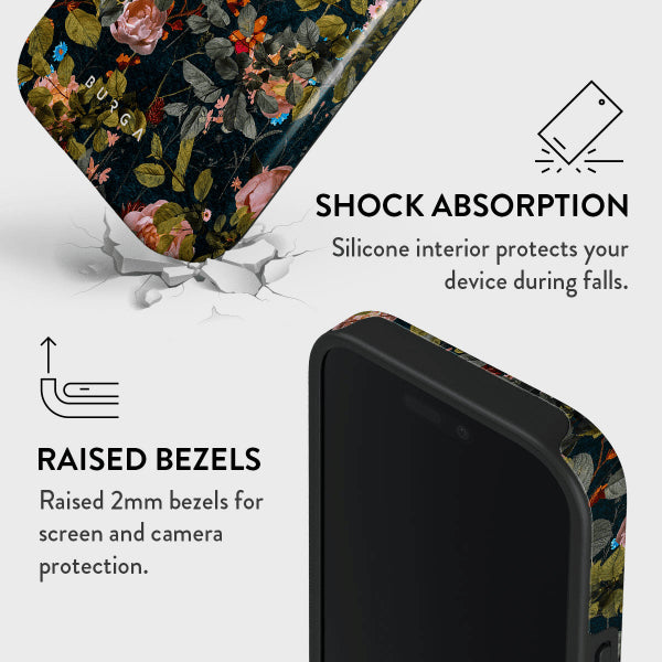 Burga iPhone 15 Plus Cover Tough MagSafe Bloomy Garden