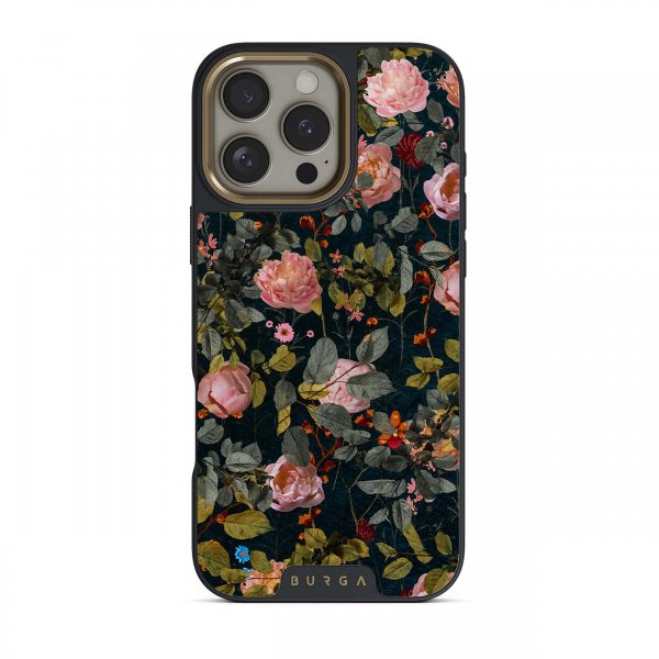 Burga iPhone 15 Cover Elite Dark MagSafe Bloomy Garden
