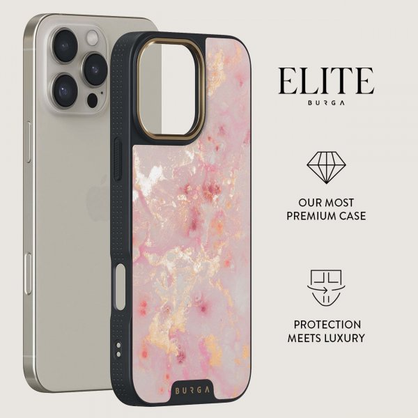 Burga iPhone 15 Pro Max Cover Elite Dark MagSafe Golden Coral