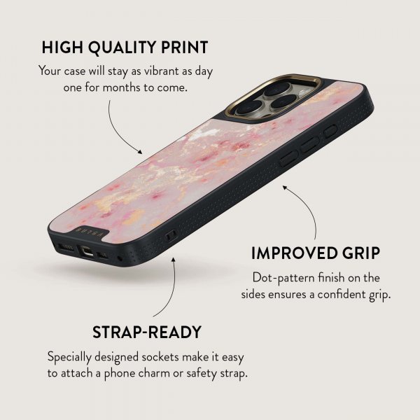 Burga iPhone 15 Plus Cover Elite Dark MagSafe Golden Coral