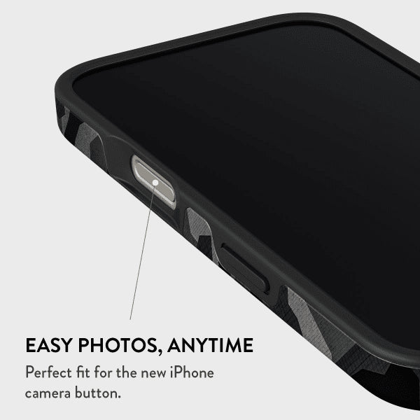 Burga iPhone 15 Cover Tough Night Black Camo