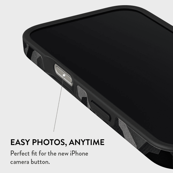 Burga iPhone 16 Cover Tough Night Black Camouflage