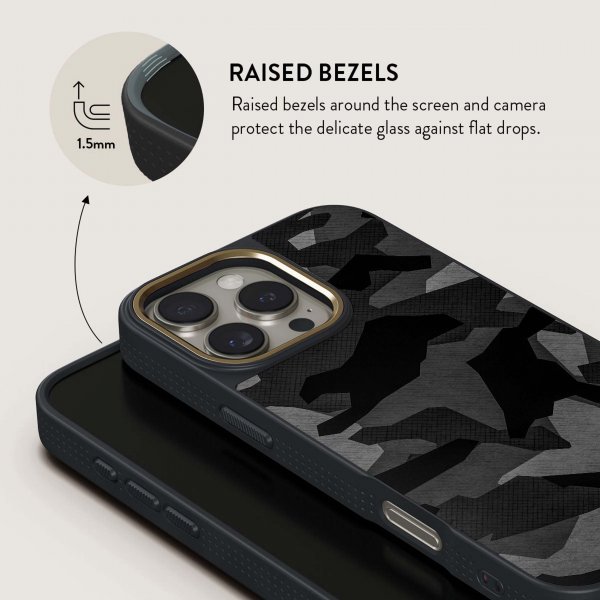 Burga iPhone 16 Pro Max Cover Elite Dark MagSafe Night Black Camo