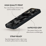 Burga iPhone 16 Pro Cover Elite Dark MagSafe Night Black Camo