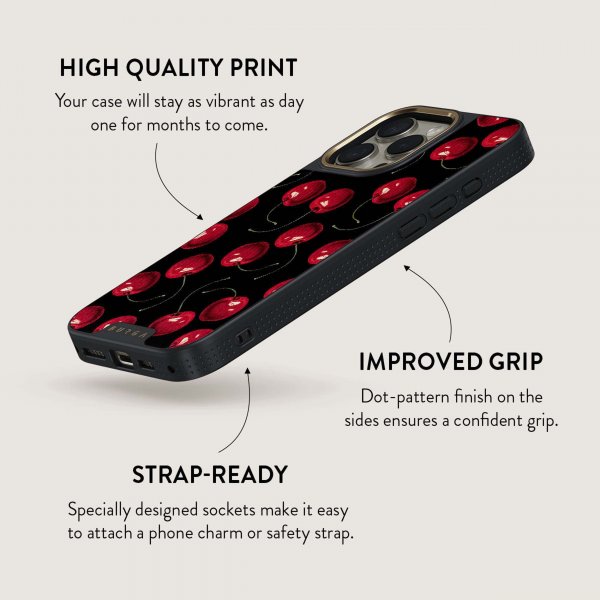 Burga iPhone 16 Cover Elite Dark MagSafe Cherrybomb