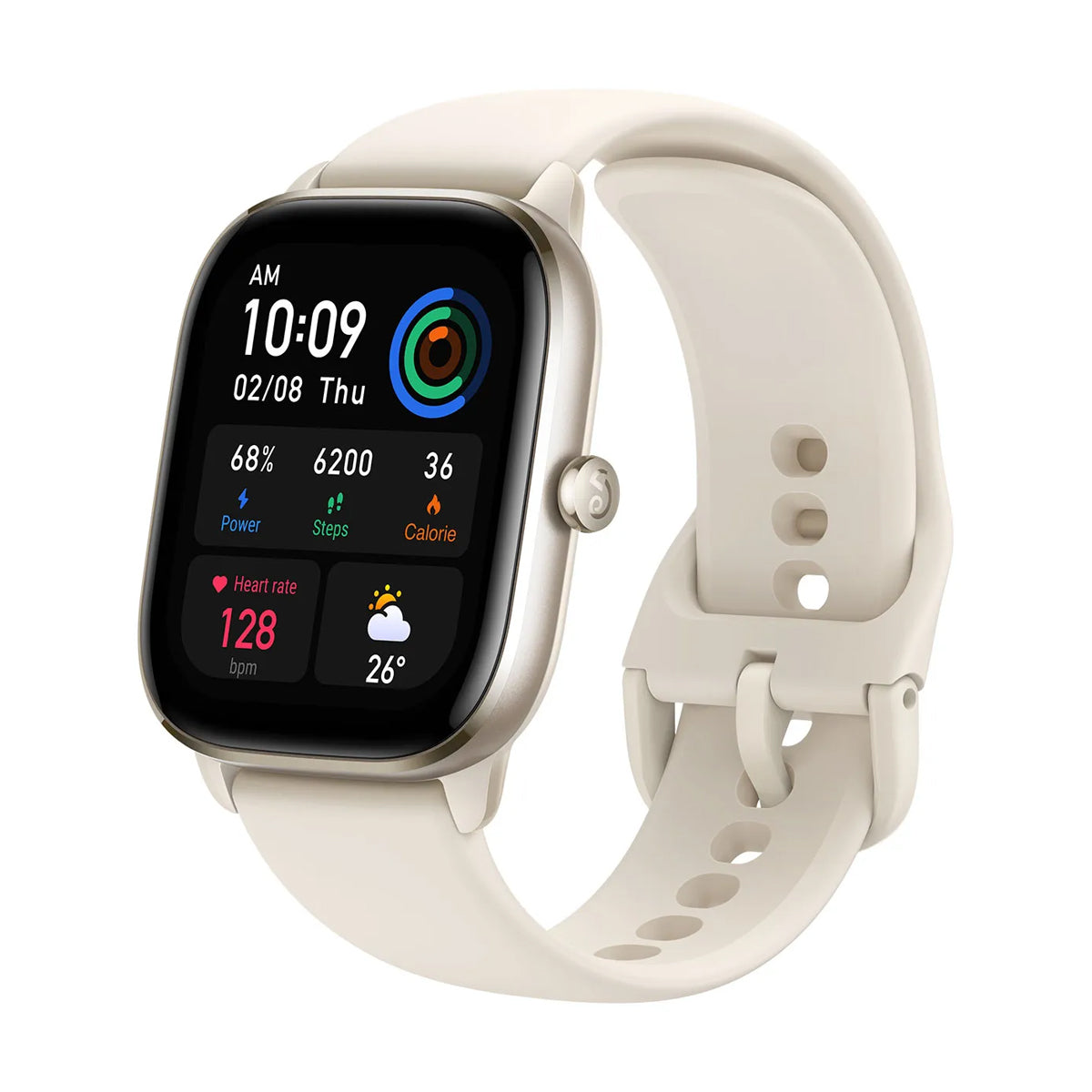 Brugt Amazfit GTS 4 Mini Hvid – Rigtig god stand