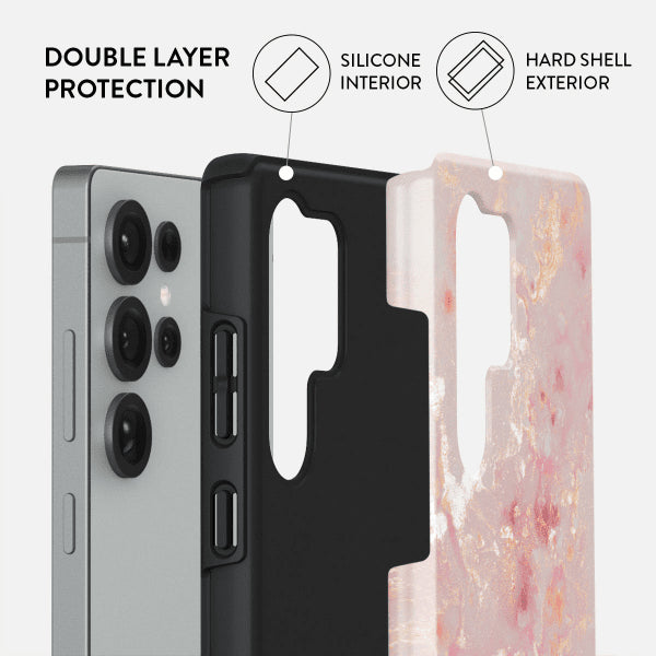 Burga Samsung Galaxy S25 Cover Tough Golden Coral