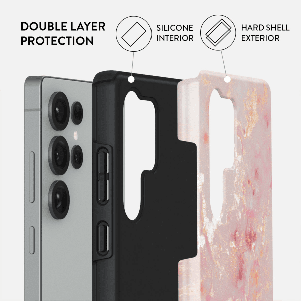 Burga Samsung Galaxy S25 Plus Cover Tough Golden Coral