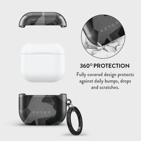 Burga AirPods 4 Cover Design Night Black Camo