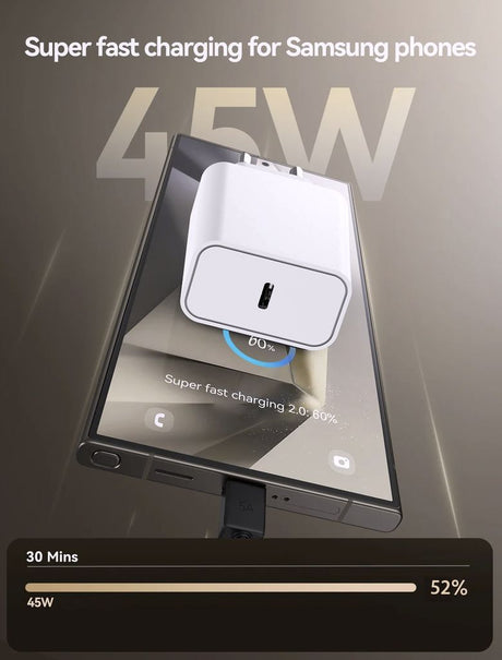 SiGN 45W Vægglader USB-C PD Hvid