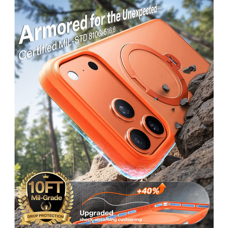 Torras iPhone 17 Pro Cover Ostand Q3 Spin Energy Orange