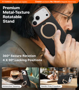 Torras iPhone 17 Pro Cover Ostand Q3 Vegskin Obsidian Black