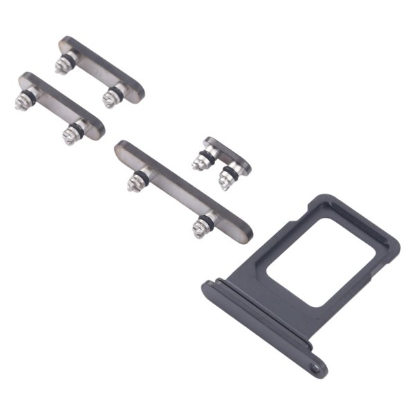 Knapper og SIM-kortholder til iPhone 16 Pro og 16 Pro Max - Sort