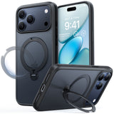 Torras iPhone 17 Pro Cover Ostand Q3 Spin Obsidian Black