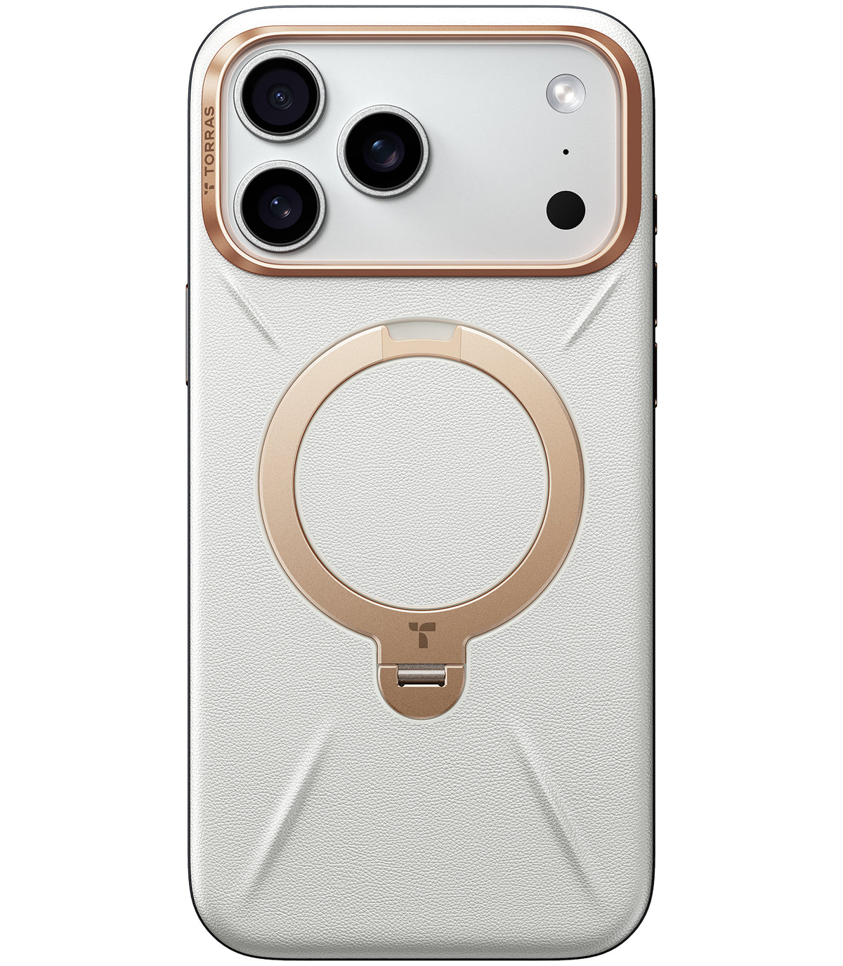 Torras iPhone 17 Pro Max Cover Ostand Q3 Vegskin Pearl Gray