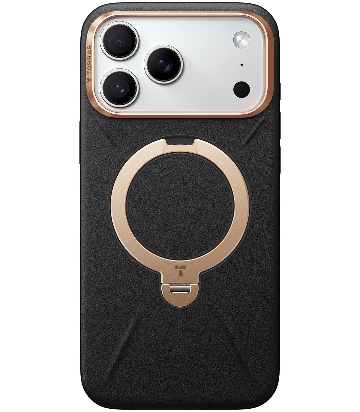 Torras iPhone 17 Pro Max Cover Ostand Q3 Vegskin Obsidian Black
