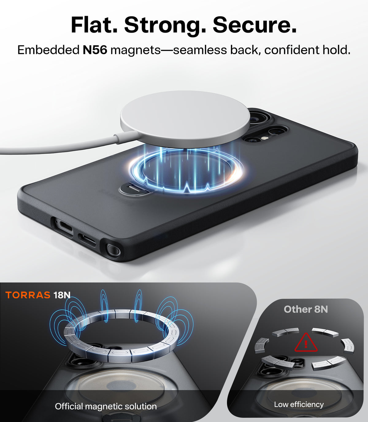 Torras Samsung Galaxy S26 Ultra Cover Ostand Q3 Spin Obsidian Black