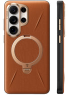 Torras Samsung Galaxy S26 Ultra Cover Ostand Q3 Vegskin Amber Brown