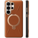 Torras Samsung Galaxy S26 Ultra Cover Ostand Q3 Vegskin Amber Brown