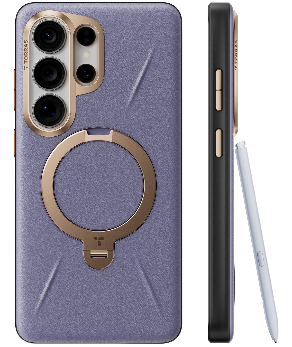 Torras Samsung Galaxy S26 Ultra Cover Ostand Q3 Vegskin Dark Purple