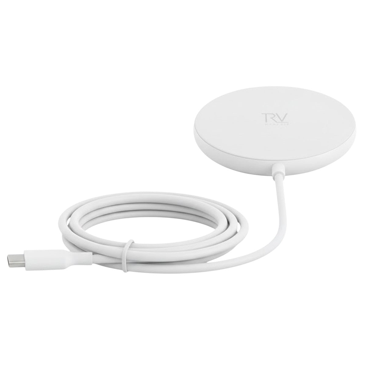Rvelon Trådløs MagSafe Oplader med stativ Qi2 15W USB-C Hvid