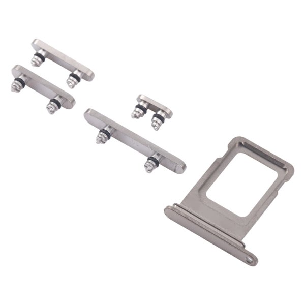 Knapper og SIM-kortholder til iPhone 16 Pro og 16 Pro Max - Naturlig Titanium