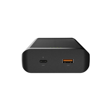 Xtorm Powerbank med solcelle og lommelygte Go2 10 000 mAh 20W Sort