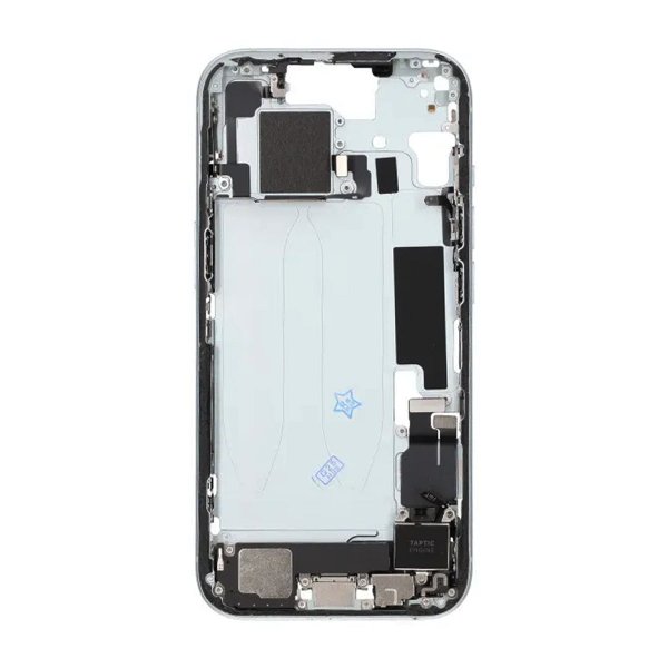 Mellemramme med smådele til iPhone 15 - Blå OEM