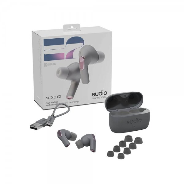 Sudio E2 Trådløse Høretelefoner In-Ear TWS ANC Slate Grey