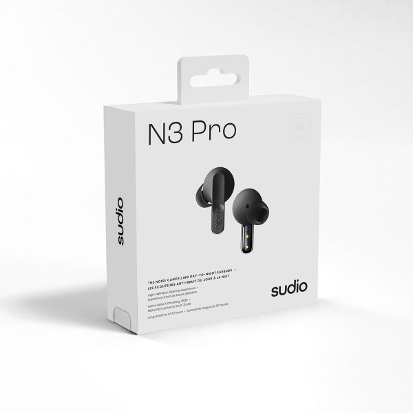 Sudio Trådløse Høretelefoner N3 Pro ANC Titanium Black