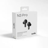 Sudio Trådløse Høretelefoner N3 Pro ANC Titanium Black
