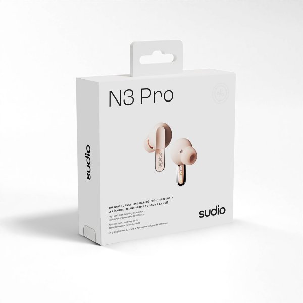 Sudio trådløse hovedtelefoner N3 Pro ANC Rose Pink
