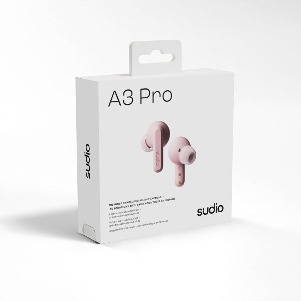 Sudio Trådløse Høretelefoner A3 Pro ANC Blush Pink