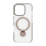 iPhone 16 Pro Max Cover Ringstativ MagSafe Grå Transparent