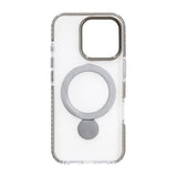 iPhone 16 Pro Max Cover Ringstativ MagSafe Grå Transparent