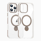 iPhone 16 Pro Cover Ringstativ MagSafe Grå Transparent