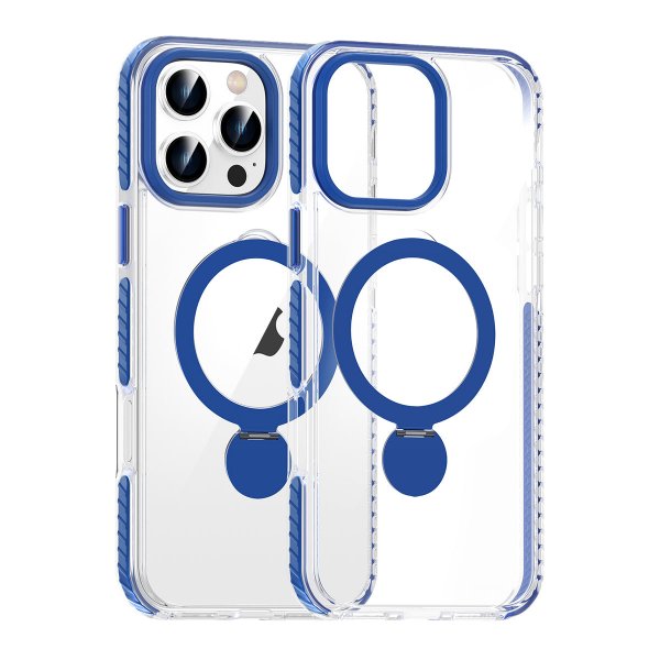 iPhone 16 Pro Max Cover Ringstativ MagSafe Blå