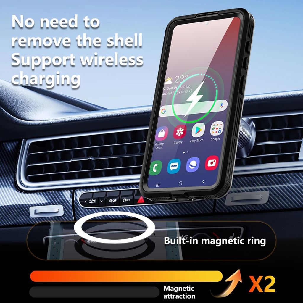 Redpepper Samsung Galaxy S26 Cover Vandtæt IP68 MagSafe Sort