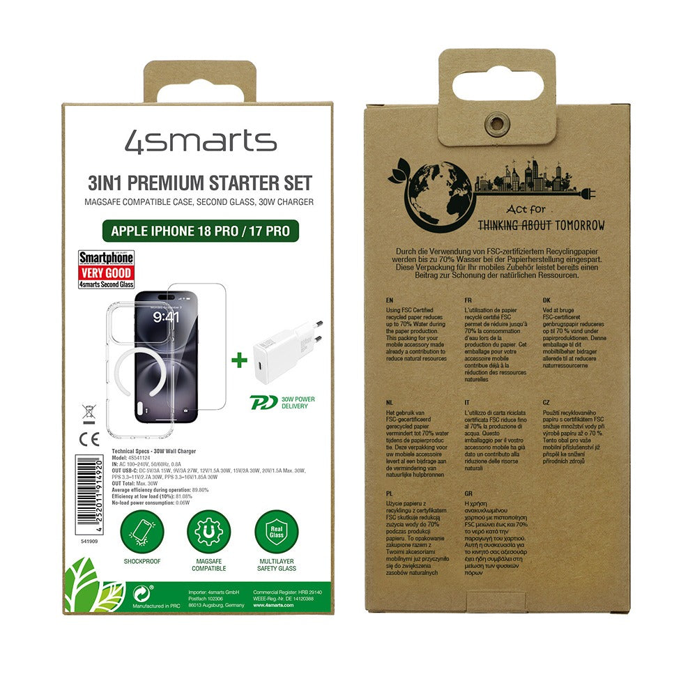 4smarts iPhone 17 Pro/iPhone 18 Pro 3in1 Premium-startsæt