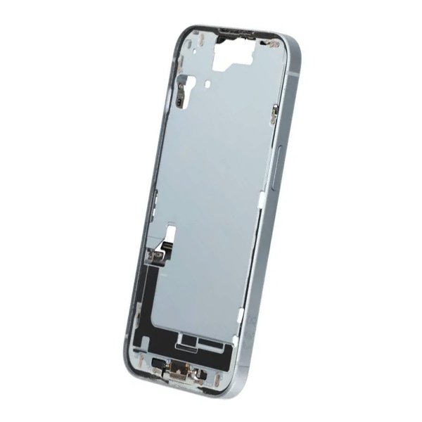 Mellemramme med smådele til iPhone 15 - Blå OEM