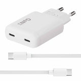 X2O 65W Dual Slim Hjemmeoplader-sæt USB-C/C GaN 1.5m Hvid