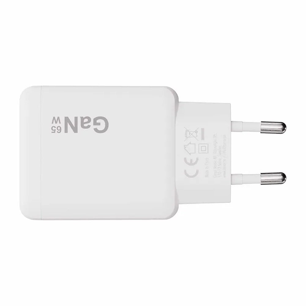 X2O 65W Dual Slim Hjemmeoplader-sæt USB-C/C GaN 1.5m Hvid