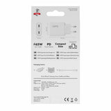 X2O 65W Dual Slim Hjemmeoplader-sæt USB-C/C GaN 1.5m Hvid