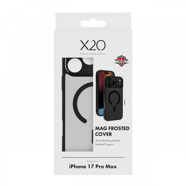 X2O iPhone 17 Pro Max Cover Mag Frosted Sort