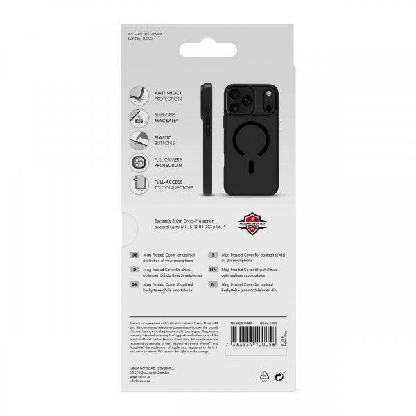X2O iPhone 17 Pro Max Cover Mag Frosted Sort