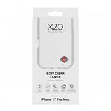 X2O iPhone 17 Pro Max Cover Soft Clear Transparent
